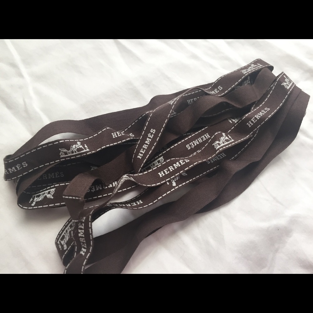 Hermes Brown Ribbon